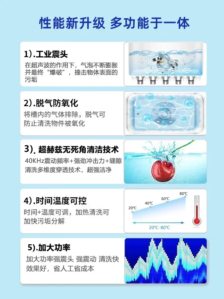 최고 영역 초음파 청소 기계, 산업용 안경 시계, 의료 자동차 부품 엔진 하드웨어 몰드 청소기, 220V