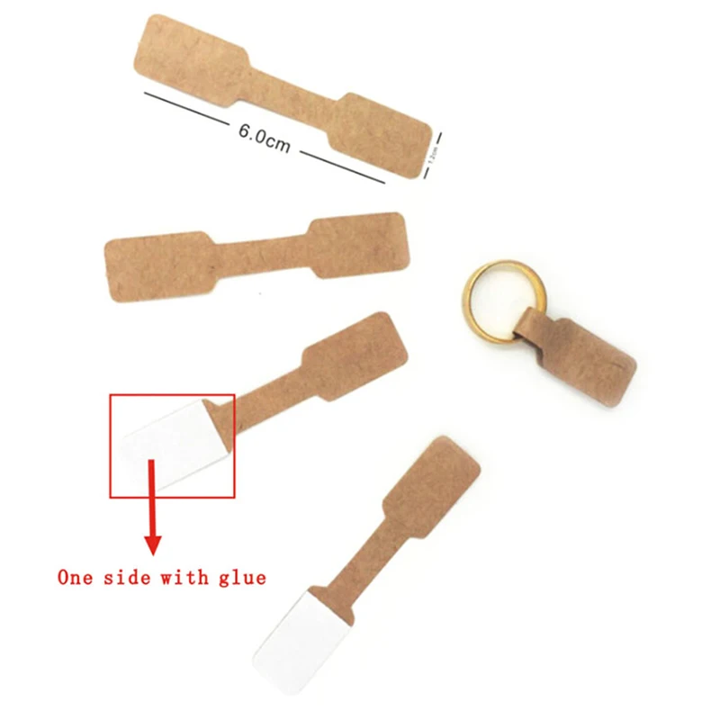 Necklace Ring Labels Quadrate Blank Price Tags Paper Stickers Paper Jewelry Display Card Labels Hangtags 50pcs / 100Pcs price tags gift label tags handmade tags clothing tags