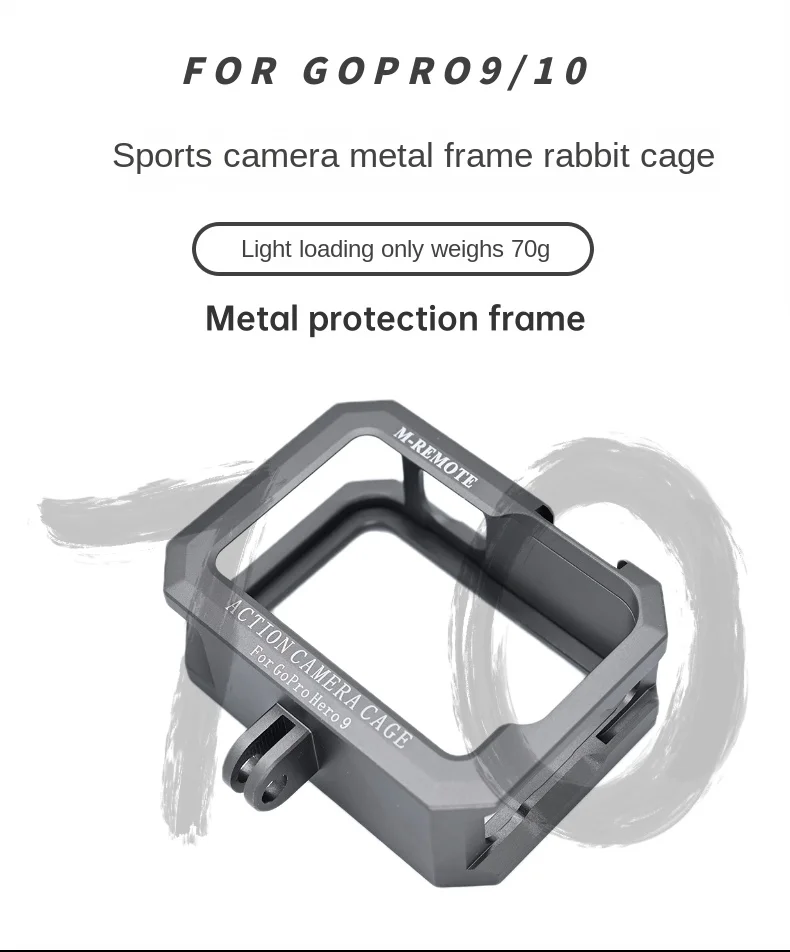 

M-REMOTE GoPro10/9 rechargeable battery side hole side cover metal cage sports camera accessories vlogging camera