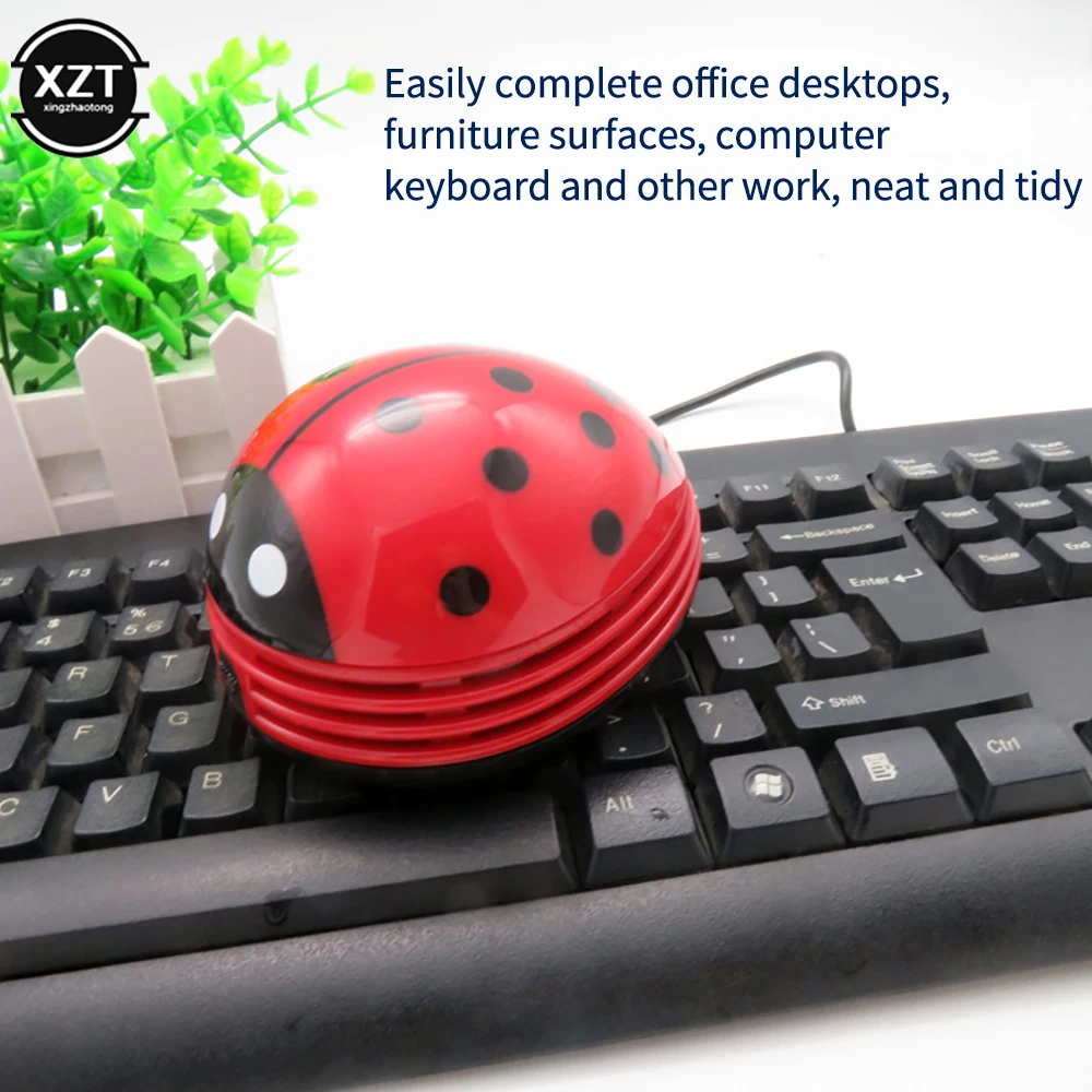Mini Ladybug Vacuum Table Vacuum Cleaner Dust Cleaner Desktop Coffee Dust Collector For Home Office Desktop cleaning Mini Desktop Vacuum Cleaner