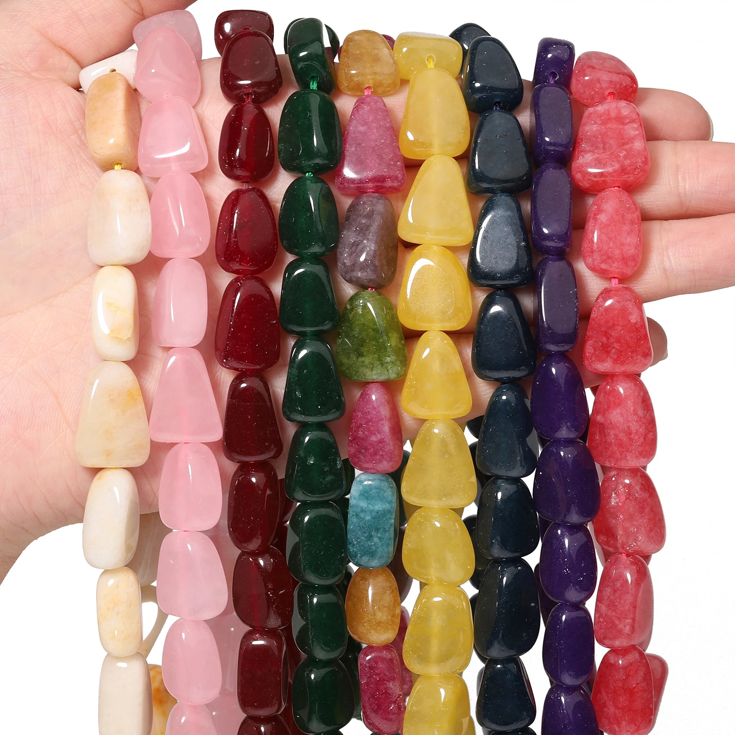 Chalcedon-Dreiecksperlen 16x12mm