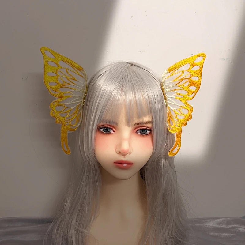 Gothic Cosplay Schwarzer Schmetterling Haarspange Goth Haarspangen Fledermausflügel Haarspange Teufelsflügel Haarspange – Detail 6