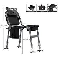Portable Fishing Folding Portable Multi-Functional Lamp Lightweight Aluminum Alloy Table Seat Multi-Terrain Wild Fishing Chair 1