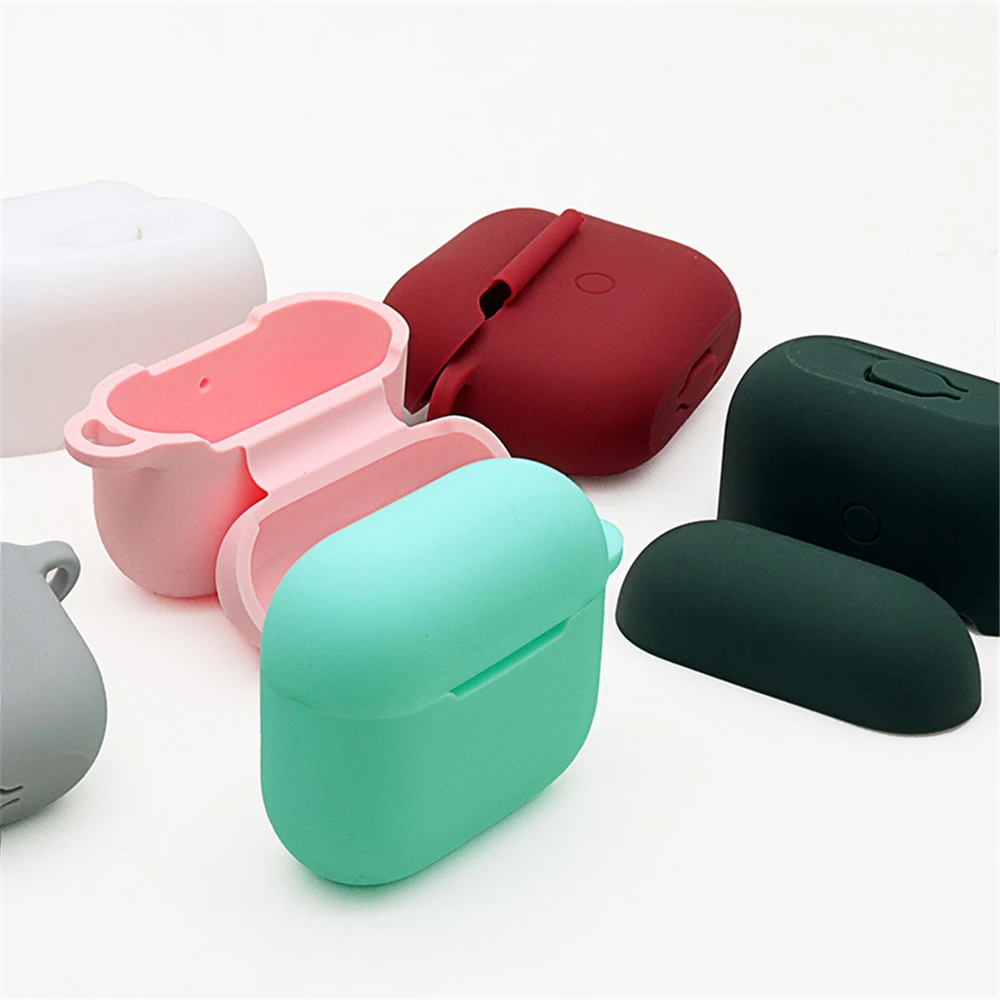 

Coloful Silicone TPU Wireless Bluetooth-compatible Earphone Case For Airpods Pro Protective Cover Skin Accessories For Airpods 3