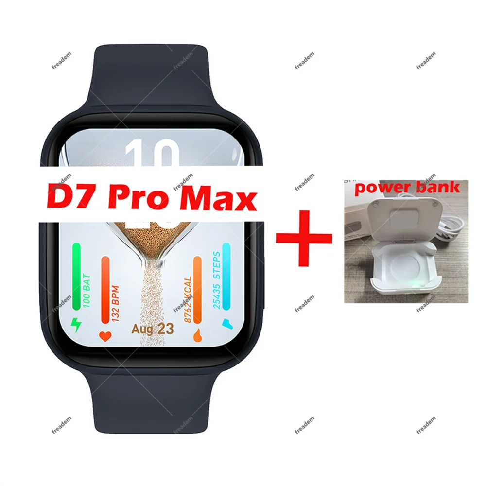 New IWO D7 Pro Max Smartwatch Series 7 GPS Bluetooth Call IP68 Waterproof Long Life Battery FitnessTracker 1.77inch Smart Watch 