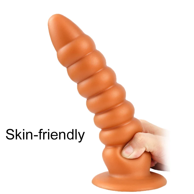 Big Silicone Butt Plug And Anal Beads Erotic Toy For Adults_voghion.com