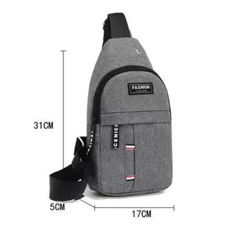 حقيبة صدر للرجال بكتف واحد حقيبة كروس ذات سعة كبيرة للرياضات الخارجية والترفيه حقيبة كتف صغيرة ذات سعة كبيرة 4