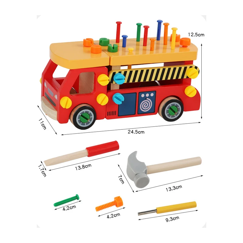 Kids Educational Toys Children 3D Busy Board Wooden Montessori Game Simulation Pretend Play Screw Tools Training