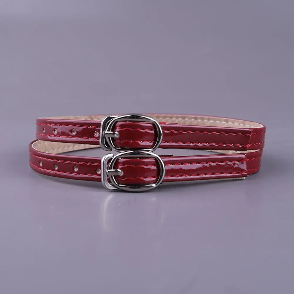 Premium PU Leather Adjustable Shoe Straps with Metal Buckle - Anti-Drop Heel Accessory