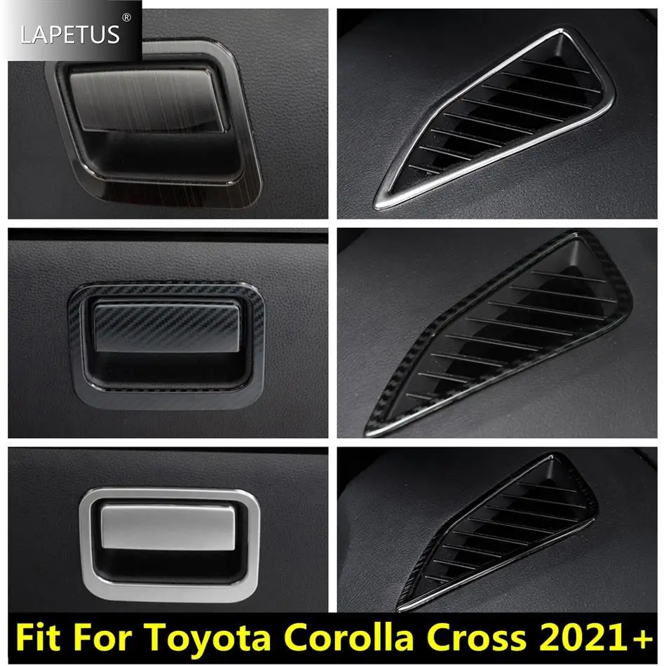 

Car Accessories Dashboard Air AC Vent Outlet / Glove Storage Box Sequin Decor Cover Trim For Toyota Corolla Cross 2021 - 2023