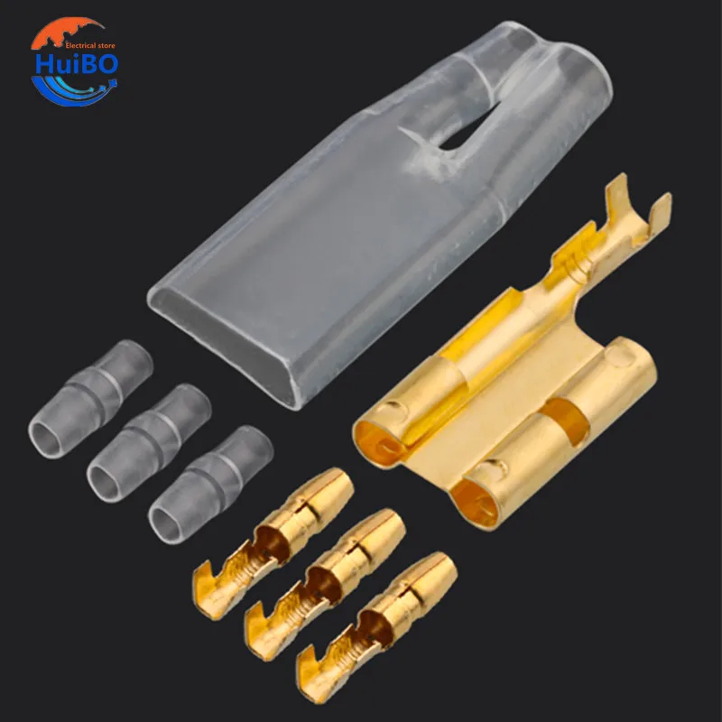 10/20/50sets Car tools 3.5 bullet terminal car electrical wire connector diameter 3.5mm Male Female 1: 3 Cold press terminal