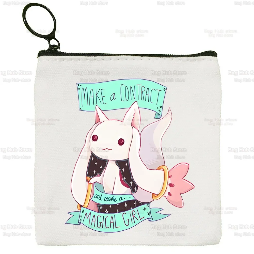 

Волшебный холщовый кошелек Puella Magi Madoka для карт, кошелек для монет Kaname Madoka, милый кошелек для монет, миниатюрная сумка на молнии