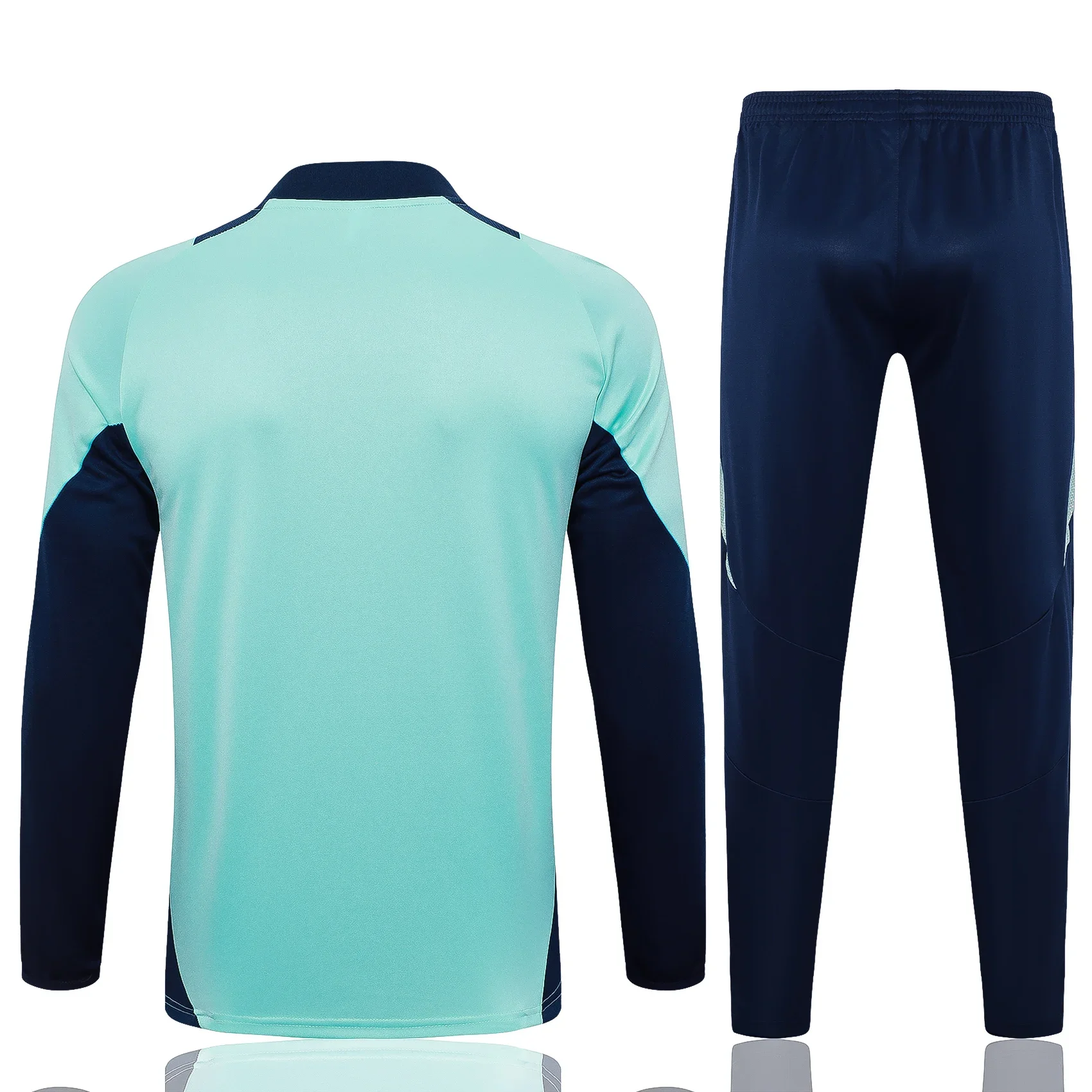 Adidas Soccer Jerseys Men Embroidered Breathable Durable Athletic Long-sleeved Sportswear Training Suit Green and Black