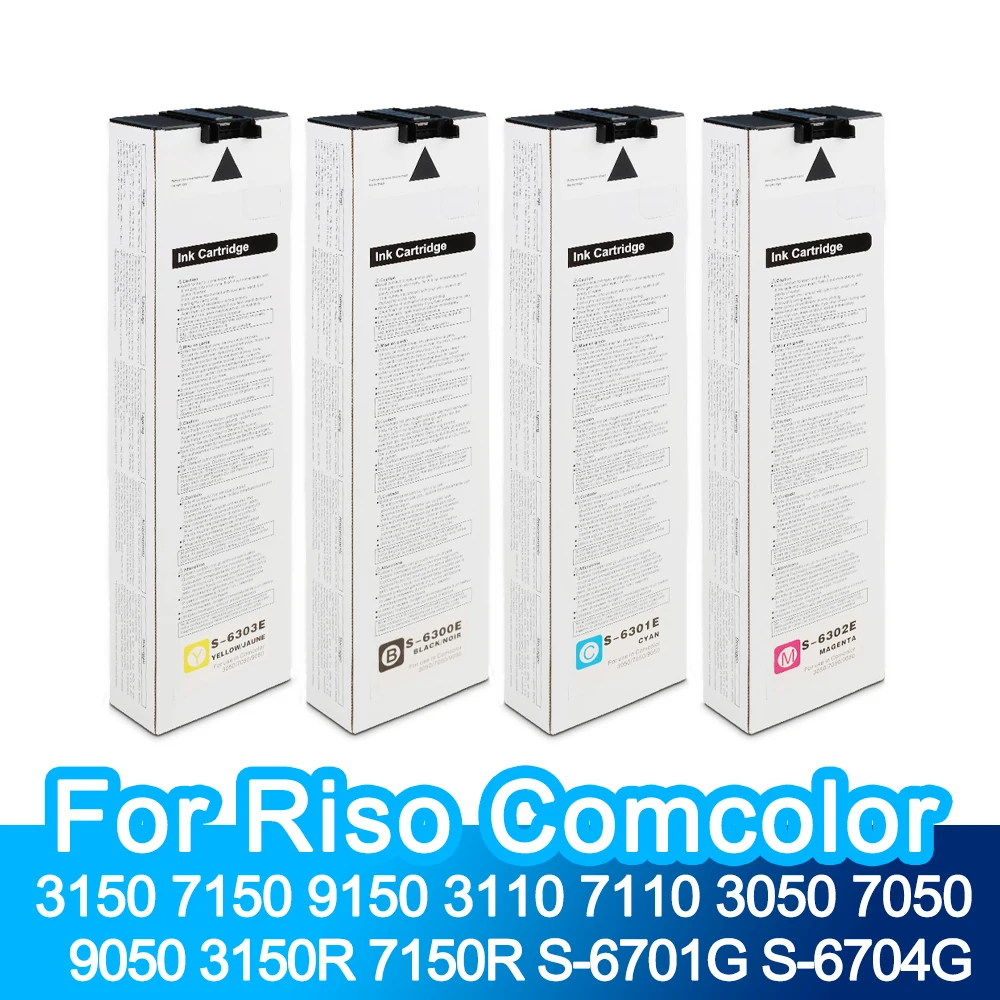 

Compatible Ink Cartridge For Riso Comcolor 3050 7050 9050 3110 7110 3150 7150 9150 3150R 7150R S-6701G S-6704G S-6300G S-6303G