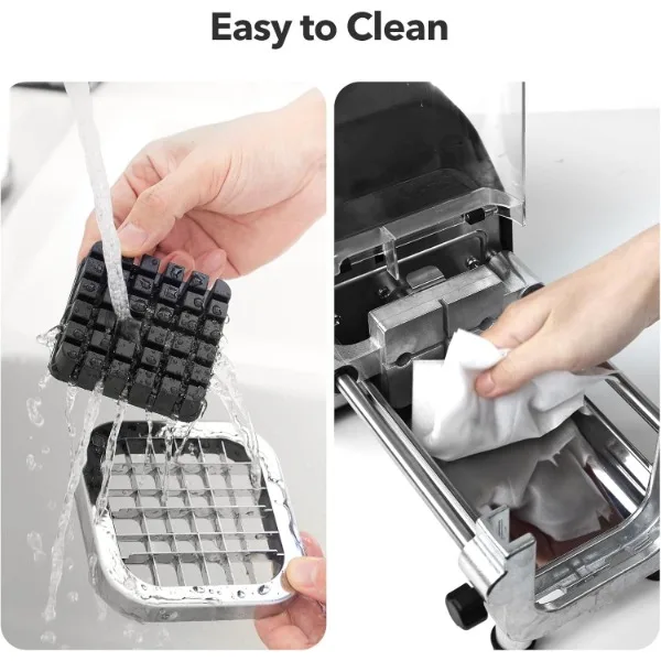 Befano Electric French Fry Cutter, Upgrade Lid Control Version with 1/2 Inch and 3/8 Inch Blade. 300w Commercial Grade