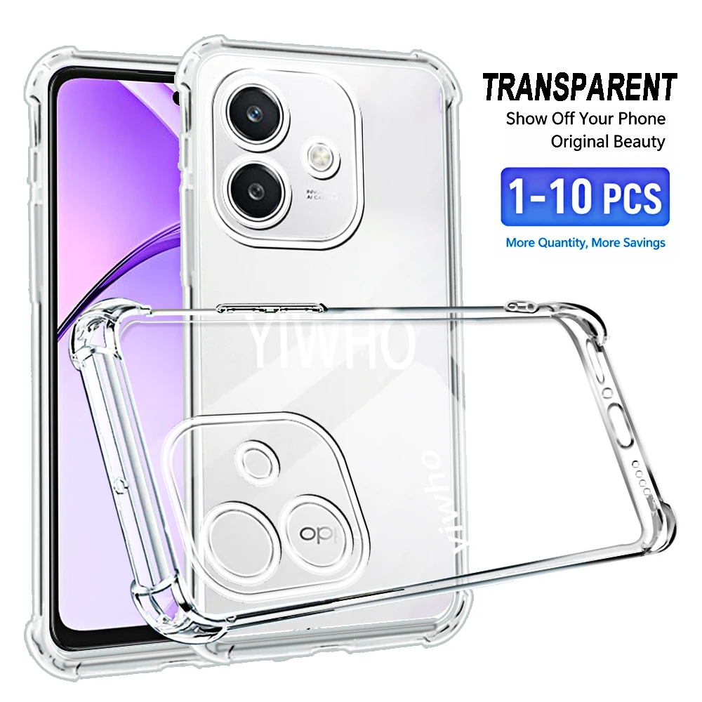 Shockproof Transparent Soft TPU Phone Case - Clear Protective Back Cover
