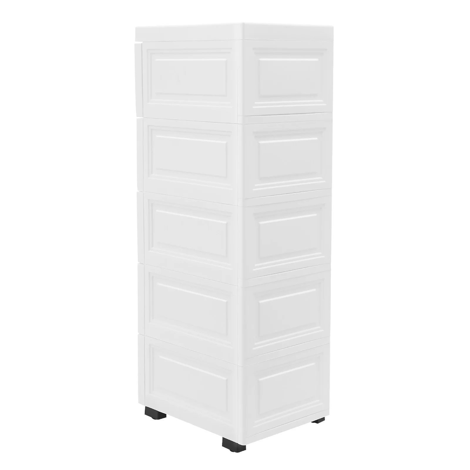 Rollschrank mit 5 Schubladen, schmal, wasserdicht, für Badezimmer, Aufbewahrung, 34 x 25 x 82 cm, für Kinderspielzeug, Wohnzimmer, Schlafzimmer, Büro, Organizer – Detail 9