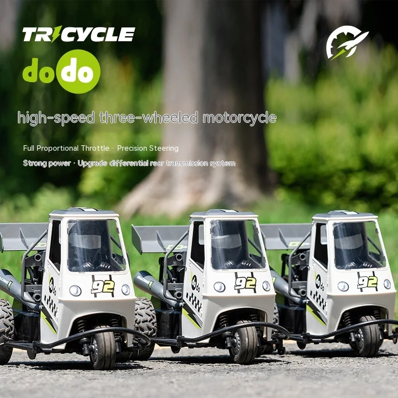 

Rc Cars 1:16 2.4g 25km/H Remote Control Motorcycle Led Lights Spray Carbon Brush Motor High Speed Three Wheel Drift Motorcycle