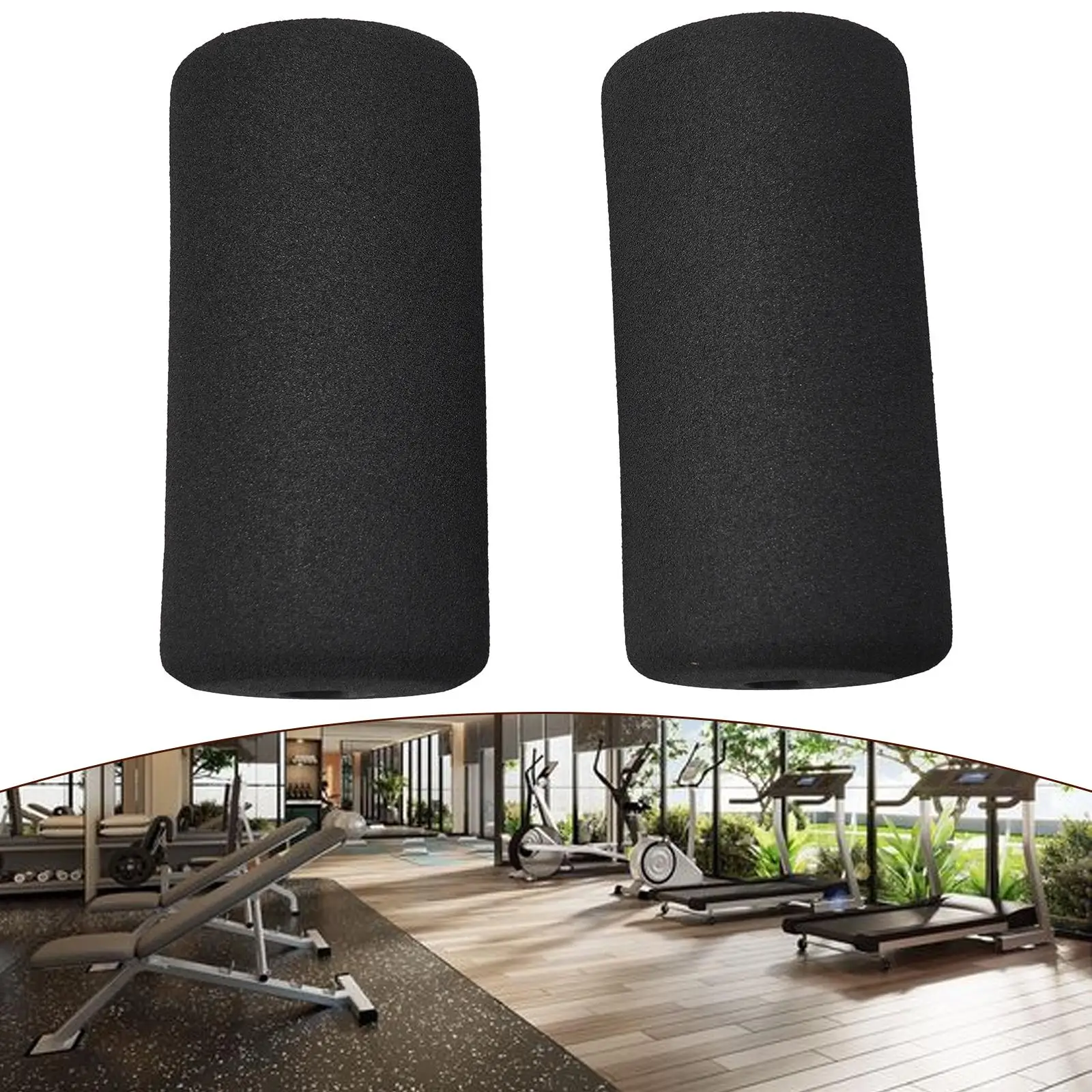 Description Picture 5 of item2Pcs Foot Foam Pads Rollers Replacement For Leg Extension For Weight Bench For Gym Exercise Machines Foot Foam Pads