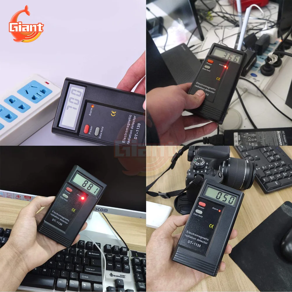 Radiation Detector DT-1130 Digital Electromagnetic Radiation Detector Portable Handheld Ghost Hunting Equipment Detector LED EMF Gauss Meter Tester