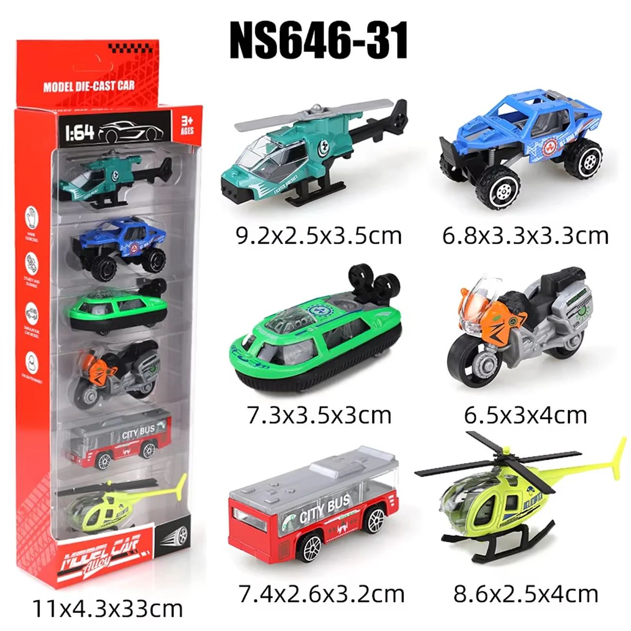 Mini Alloy Helicopter Ornament