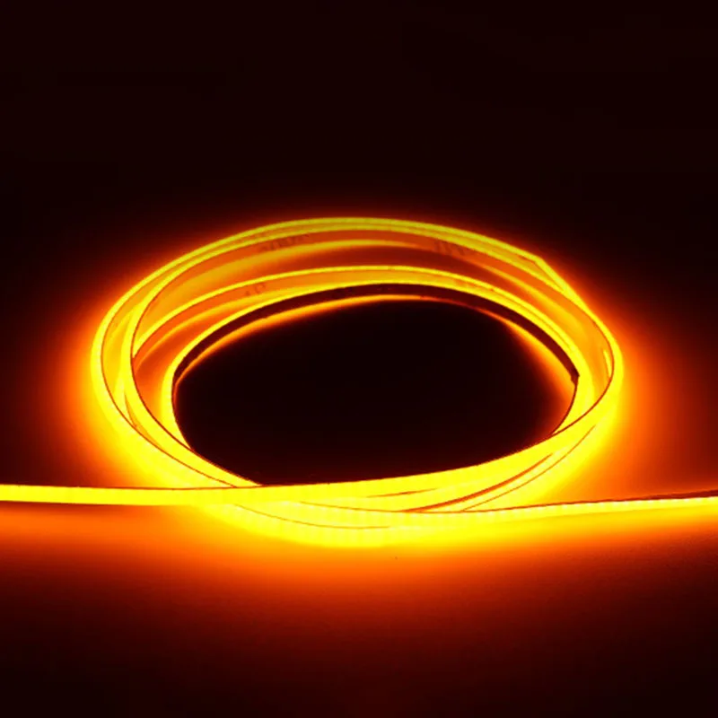 รูปสินค้า เทป LED ยืดหยุ่น COB สีส้ม สำหรับตกแต่งรถยนต์
