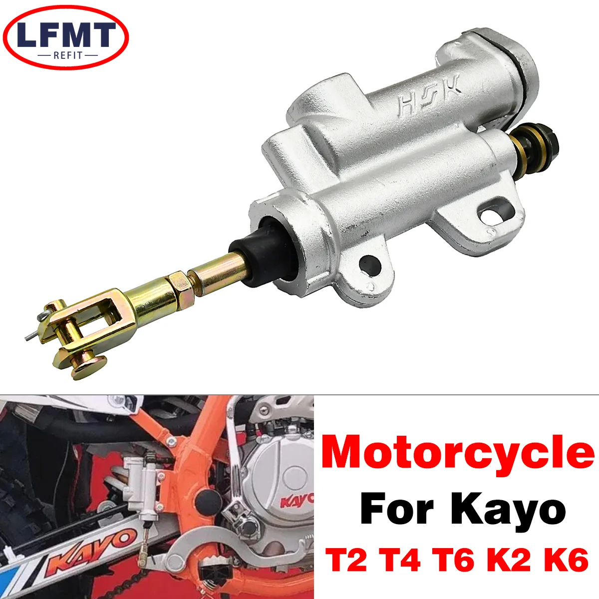 

Motorcycle Rear Hydraulic Brake Master Cylinder Pump For Kayo T6T4 BSE 110cc 125cc 150cc 250cc ATV Pit Pro accessories Dirt Bike