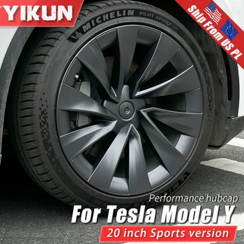 YIKUN 4PCS Hub Caps for Tesla Model Y Juniper 20-Inch Wheel Cover Performance Helix 2.0 Wheels hubcap Full Rim Accessories 2025 1