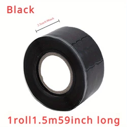 Multi - Use Self - Fusing Silicone Repair Tape - Waterproof, Heat - Resistant, and Customizable for Leak Sealing & Insulation (Black B3418B)
