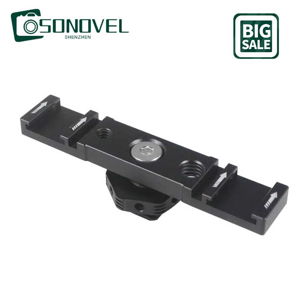 

Двойная Головка Кронштейн Горячий башмак основа 1/4 заполняющий телефон микрофон 1/2 Холодный башмак микро Одиночная камера расширения адаптер Аксессуары