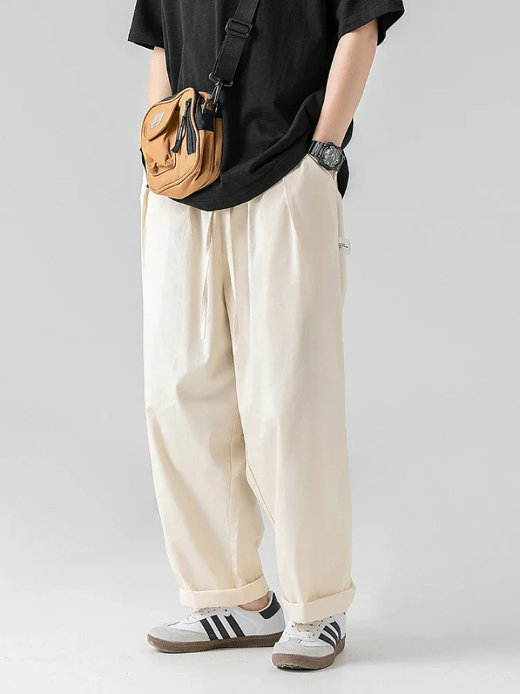 Men's Clothing Loose Straight Pants Spring and Summer Models Japanese Streetwear Outdoor Leisure Cotton Cargo Pants Men New