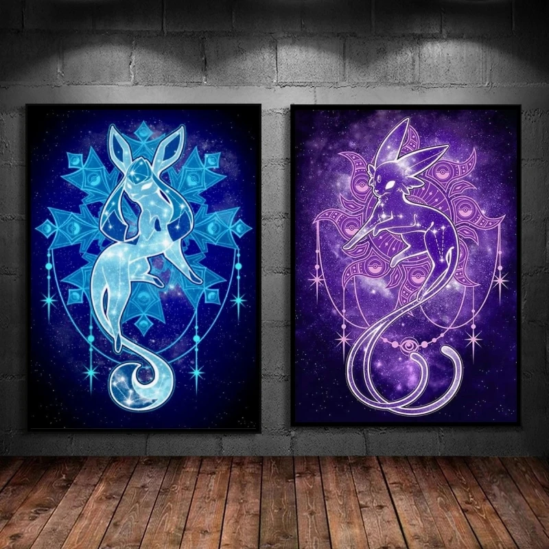 

Canvas Printing Glaceon Decoration Paintings High Quality Art Modular Prints Birthday Gifts Picture Children's Bedroom Decor
