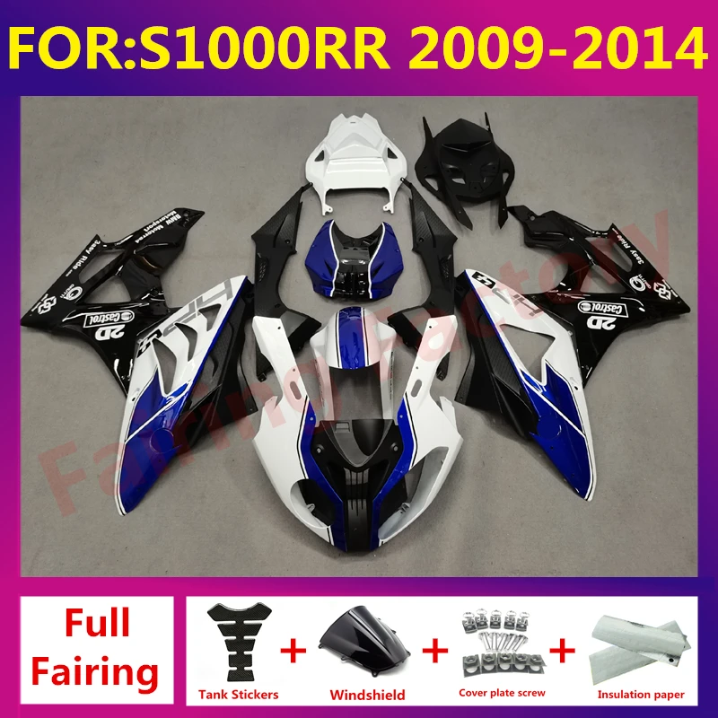 

NEW ABS Motorcycle fairings fit For S1000RR 09 10 11 12 13 14 S1000RR 2011 2012 2013 2014 full fairing body zxmt set white blue
