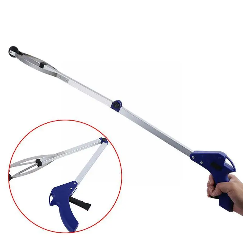

80cm Long Foldable Helper Grabber Trash Pick Up Hand Easy Gripper Tools Trash Kitchen Ms607 Hand Up Garden Pick Gripper T9x7