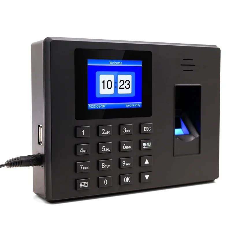 CN biometric fingerprint punch usb time clock office attendance system recorder timing employee machine reader multi-language