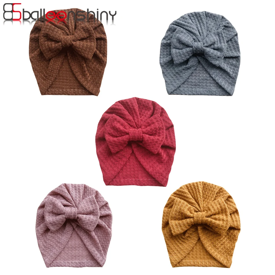 

Balleenshiny Autumn Winter Cute Bowknot Baby Hat Knitted Baby Girl Boy Hat Bonnet Solid Color Warm Kids Hat Beanie Cap