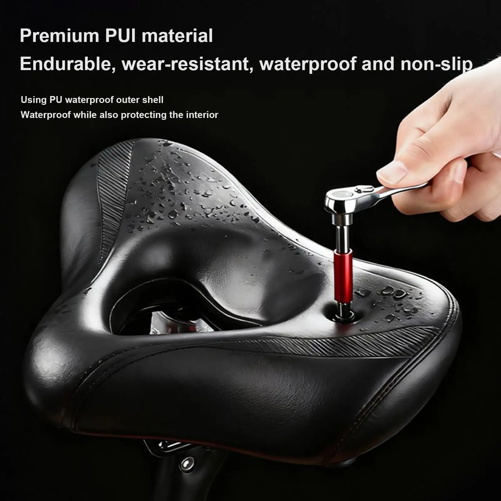 Seat Cushion For Cycling Shock Absorbing All-Weather Hollow-out Bike Cycling Seat Cushion For Commuting Touring Long-Distance