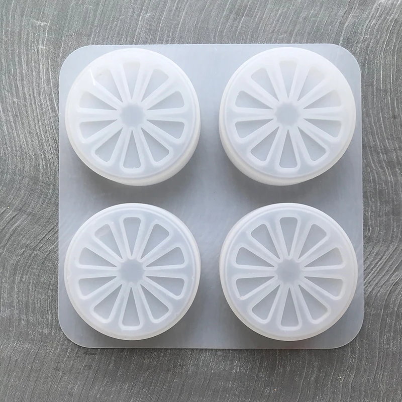4 Cavity Lemon Orange Sliced Soap Silicone Mold Handmade Fruit Cake Chocolate Mold Fondant Kitchen Resin Moulds Clay Candle silicone soap molds epoxy resin molds