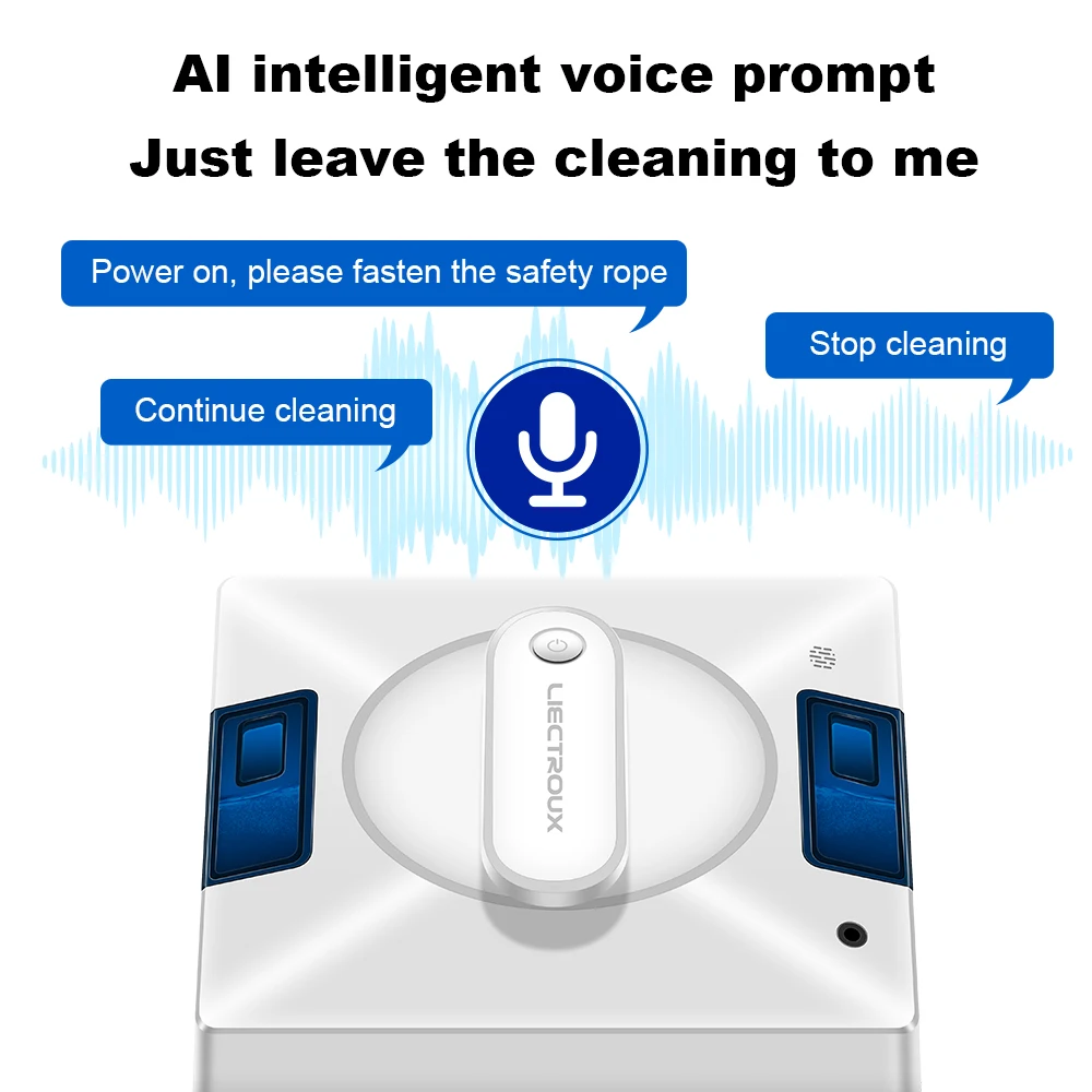 منظف النوافذ الآلي Liectroux YW509، رش مياه بأربع...