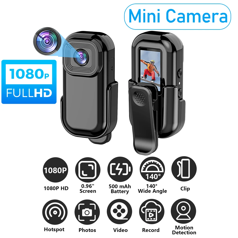 L11 HD 1080P WiFi Action Camera Sport DV WiFi Handheld Cycling Recorder 140&deg; Wide Angle with Back Clip Law Enforcement VCR