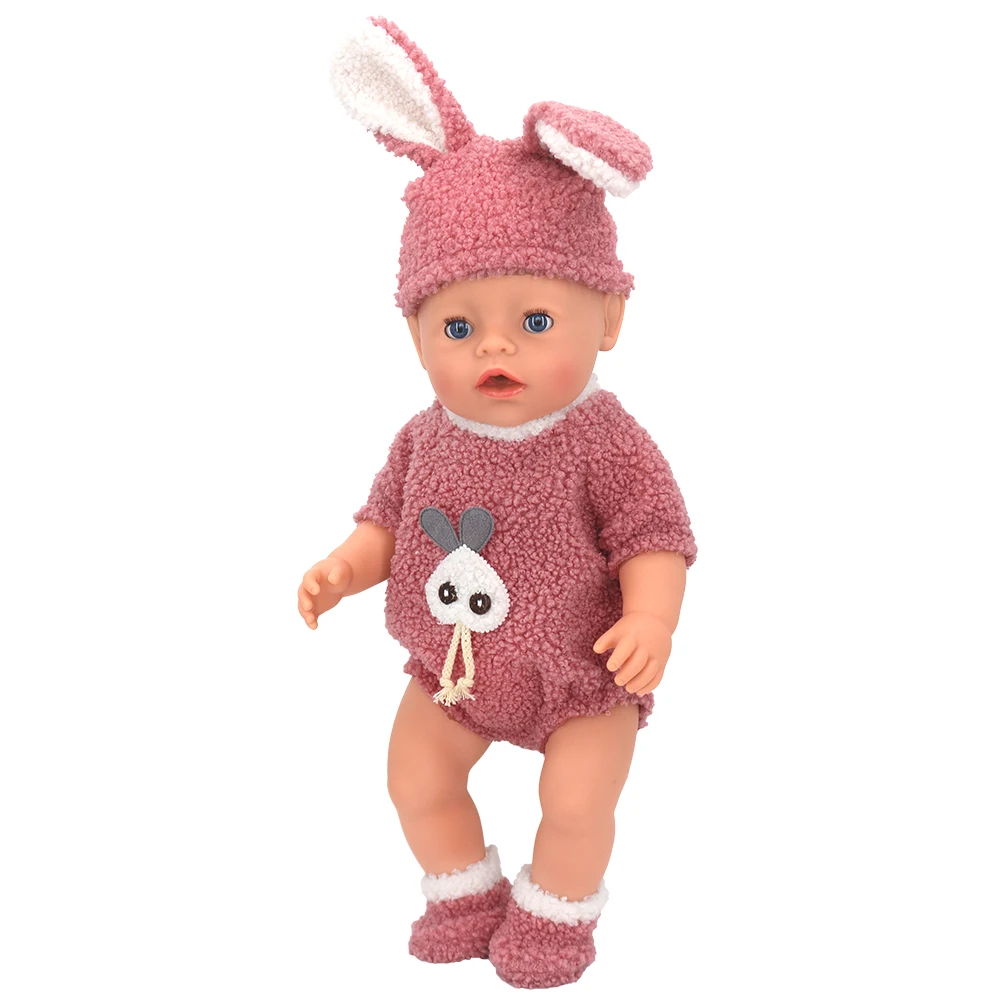 43cm Baby Doll Clothes Animal Romper 17 inch Dolls Clothes Children Xmas Gift Toys Wears