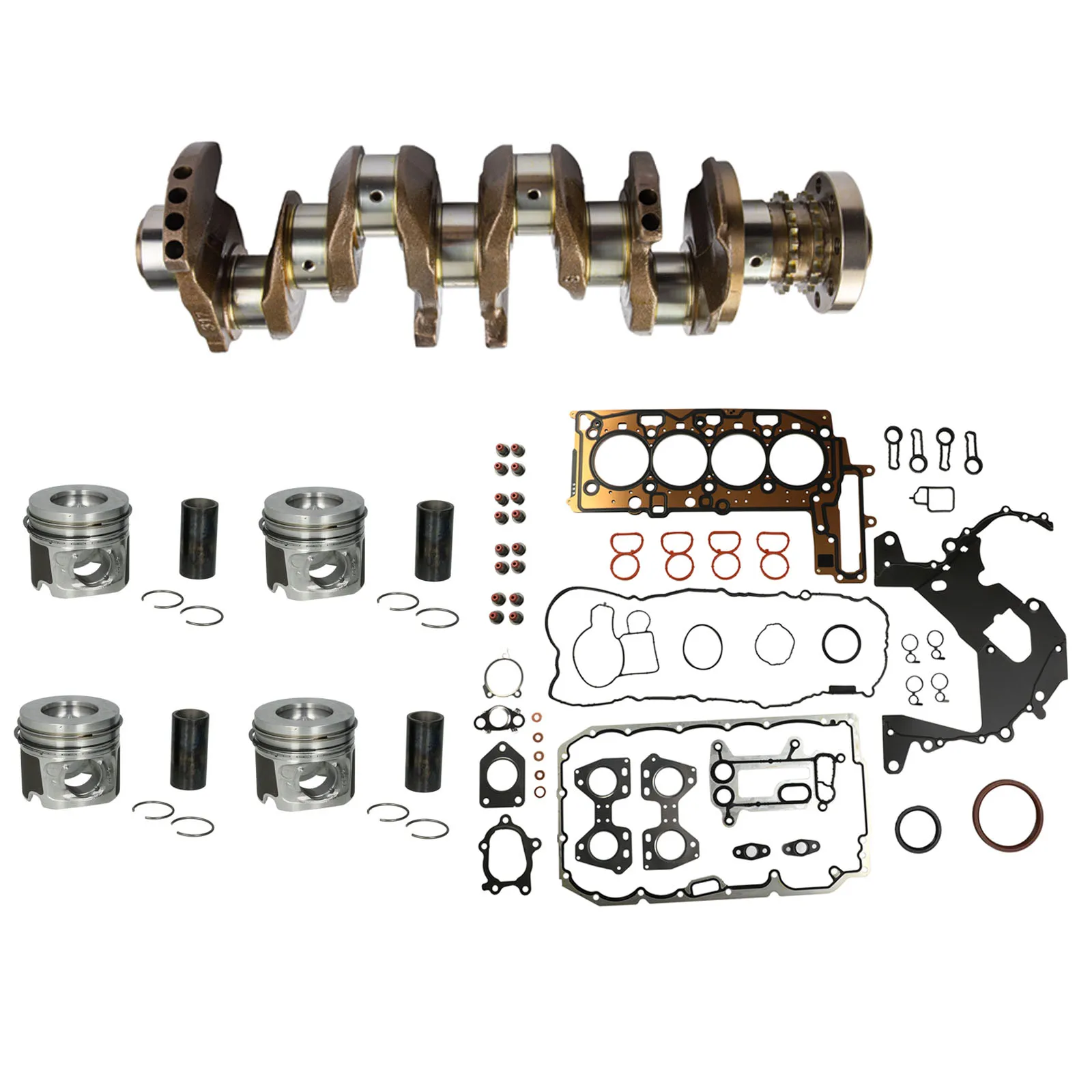 EngineFullGasketSetCrankshaftPistonRingsKitFit20LTN47