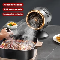 Portable Range Hood Low Noise Kitchen Exhaust Fan Height Angle Adjustment Mini Cooker Hood for Indoor BBQ Hot Pot 1