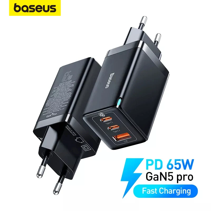 Baseus – Chargeur 65w Gan5 Usb Type C, Adaptateur De Téléphone Mis À Niveau  Pour Iphone 14 13 Avec Qc3.0 Pd, Charge Rapide Pour Ordinateur Portable  Xiaomi - Mobile Téléphone Chargeurs - AliExpress