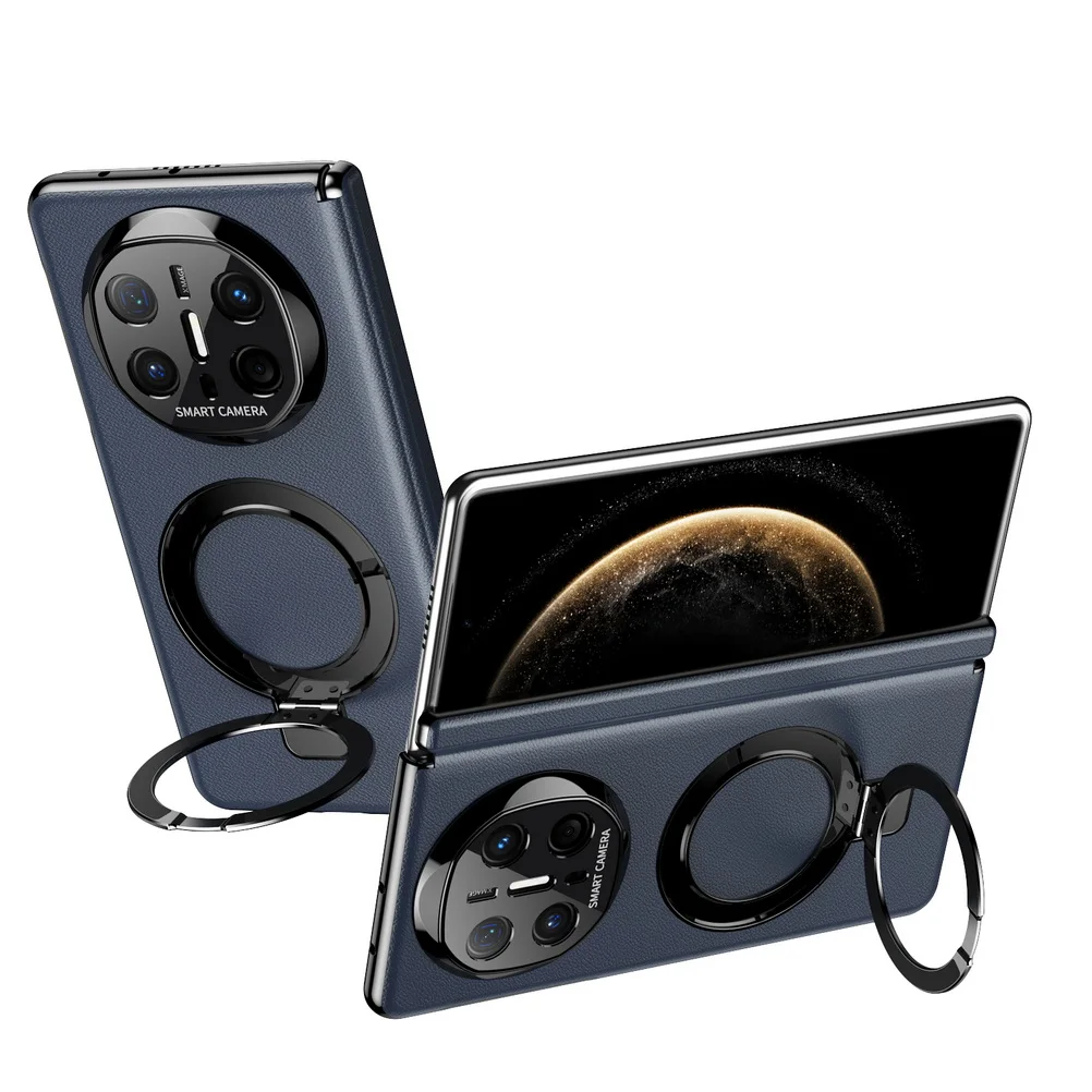Luxury Leather Rotatable Multi-Functional Magnetic Stand Case with Camera Protection
