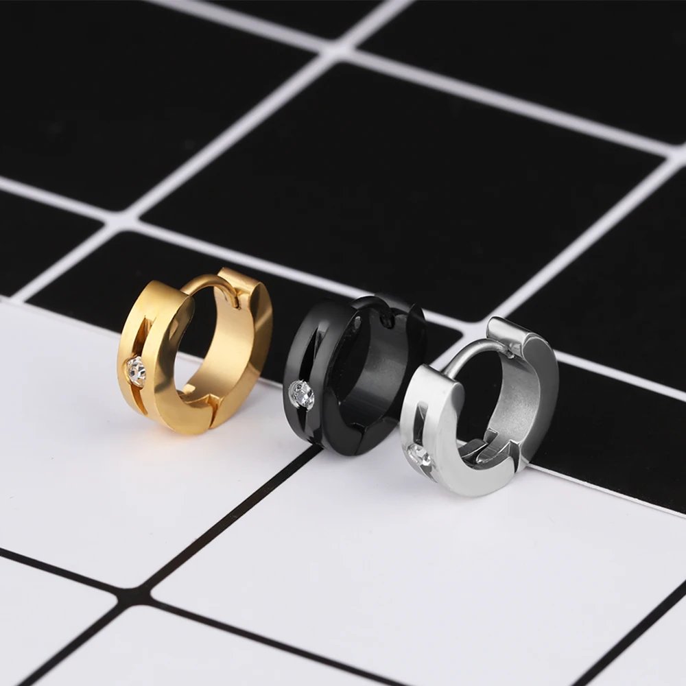 Neu im trendigen, minimalistischen Edelstahl-Creolen, Ohrpiercings, rund, für Männer und Frauen, wasserdicht, Vintage-Schmuck, Dekoration – Detail 3