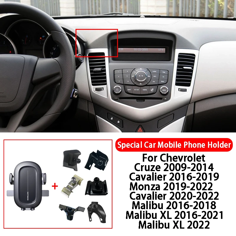 

Car Mobile Phone Holder For Chevrolet Cruze Cavalier Monza Malibu Malibu XL Air Outlet Navigation Stable Bracket