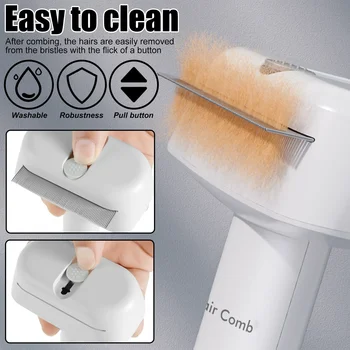 3 IN 1 Pet Hair Brush Stainless Steel Cat Dog Hair Brush Multifunctional Comfortable Massage Beauty Comb Pets Accessories New 3