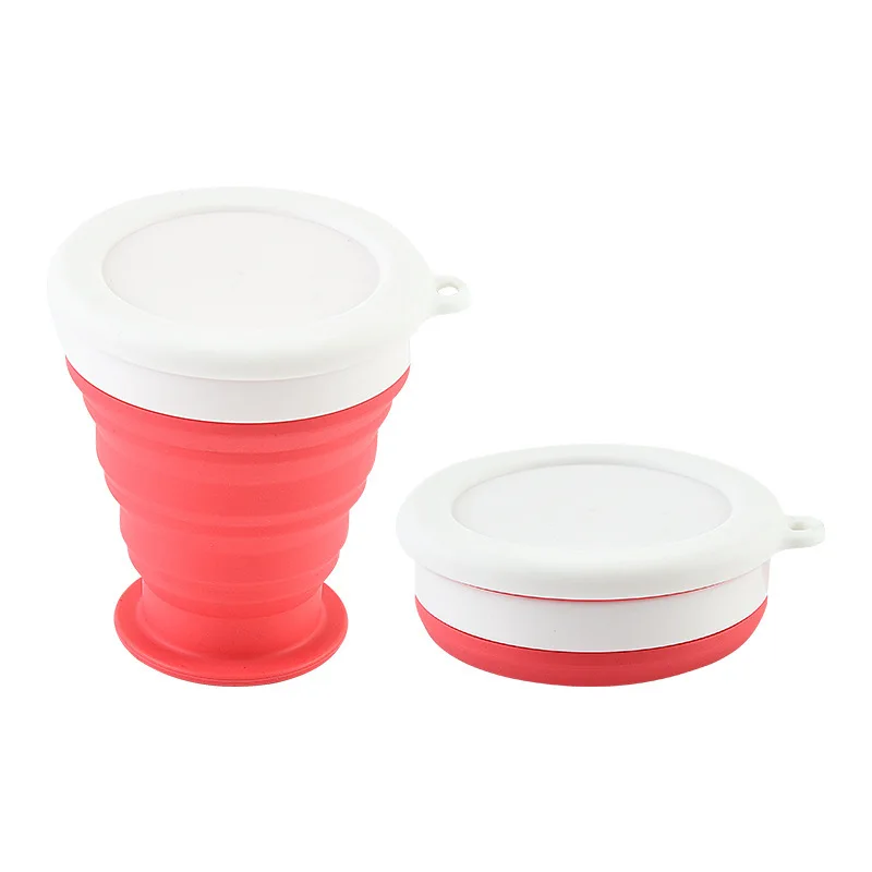 Collapsible Silicone Travel Mug with Lid - Heat Resistant and Portable