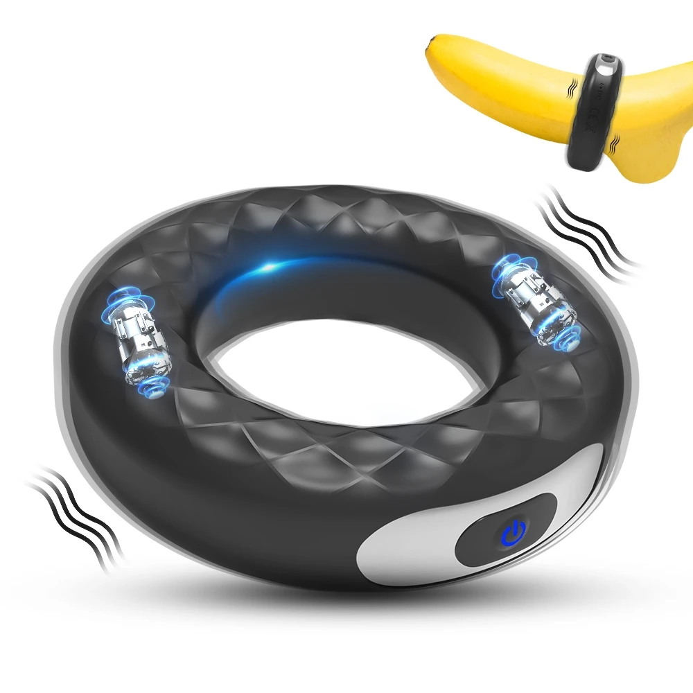 Vibrating Cock Ring Adult Sex Toys for Men Erection Penis Delay Ejaculation Vibrator Clitoral Stimulator Adult Toys for Couples